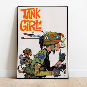 Tank Girl Poster, Comics Druck, Wandkunst, Geschenk für Zeichentrickfans