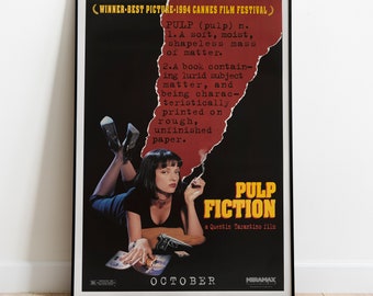 Pulp Fiction Poster, Movie Print, Wall Art, Gift for Film Fans #4