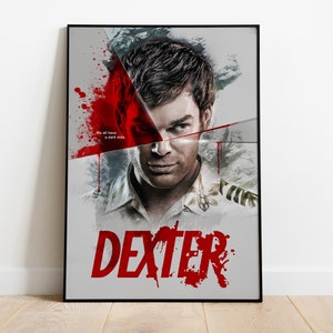 Póster de Dexter, impresión de la serie, arte mural, regalo para fans de la serie.