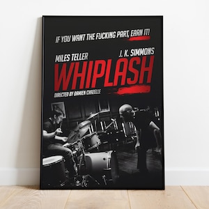 Whiplash Poster, Movie Print, Wall Art, Gift for Film Fans