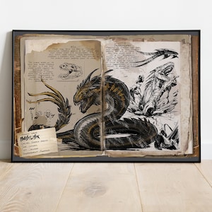 Ark Survival Dossiers Poster, Game Print, Wall Art, Gift for Gamers #6