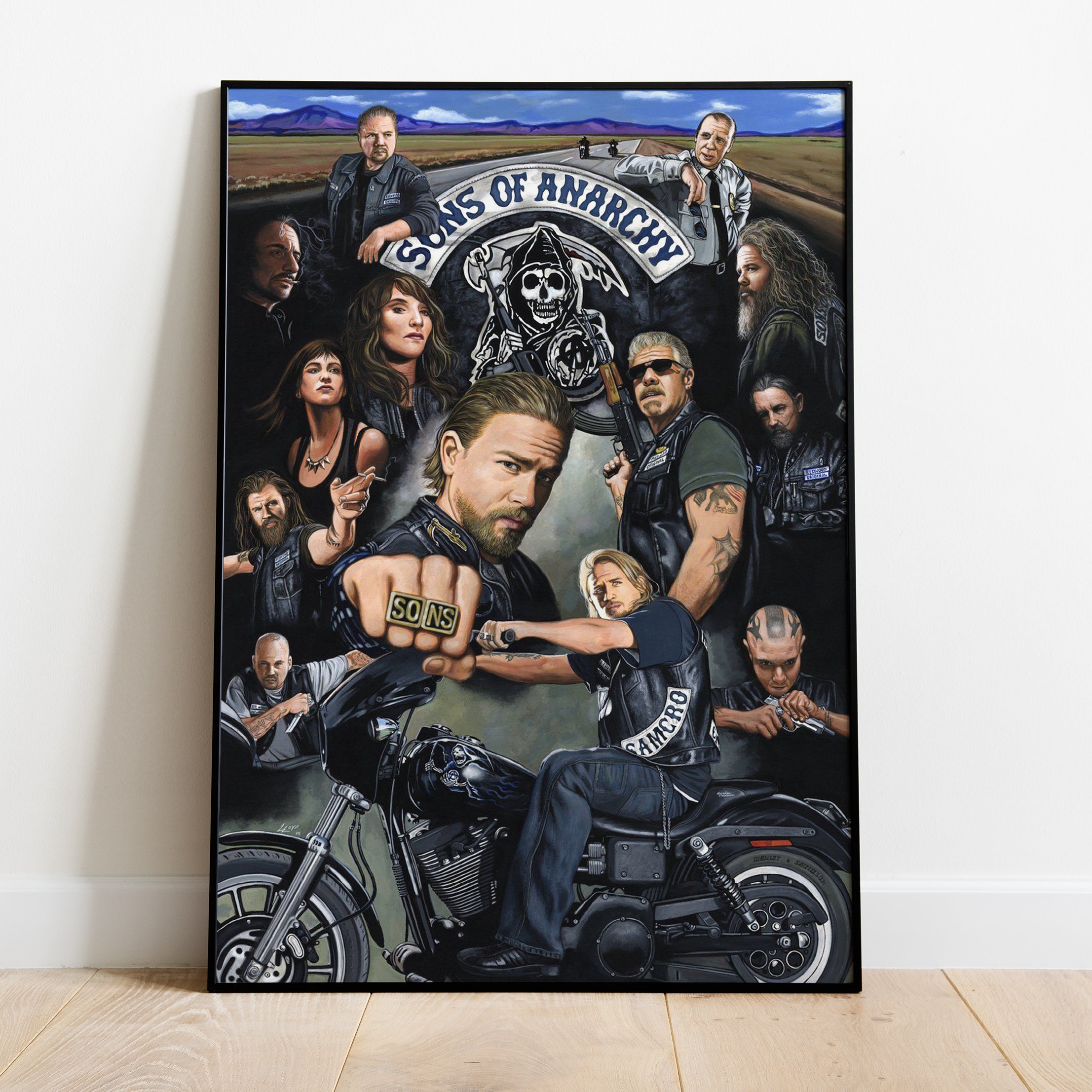 Sons of Anarchy Canvas Poster, Jax Teller Print, TV Series Wall