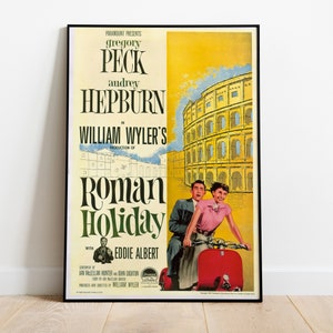 Roman Urlaub Poster, Film Print, Wand Kunst, Geschenk für Film Fans