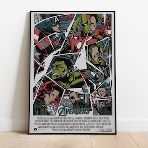The Avengers Poster, Movie Print, Wall Art, Gift for Film Fans