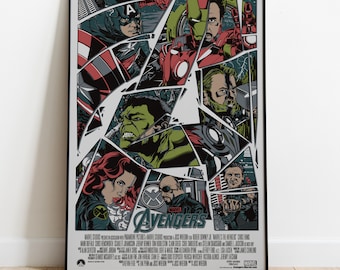 The Avengers Poster, Movie Print, Wall Art, Gift for Film Fans