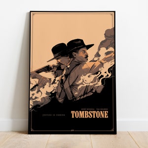 Tombstone Poster, Movie Print, Wall Art, Gift for Film Fans