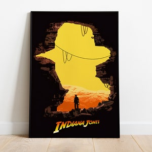 Indiana Jones Poster, Movie Print, Wall Art, Gift for Film Fans