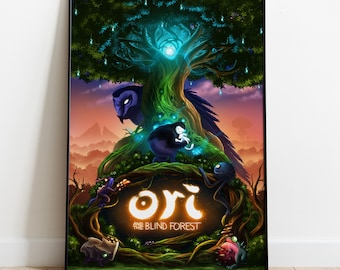 Ori and the Blind Forest Poster, Game Print, Wall Art, Gift for