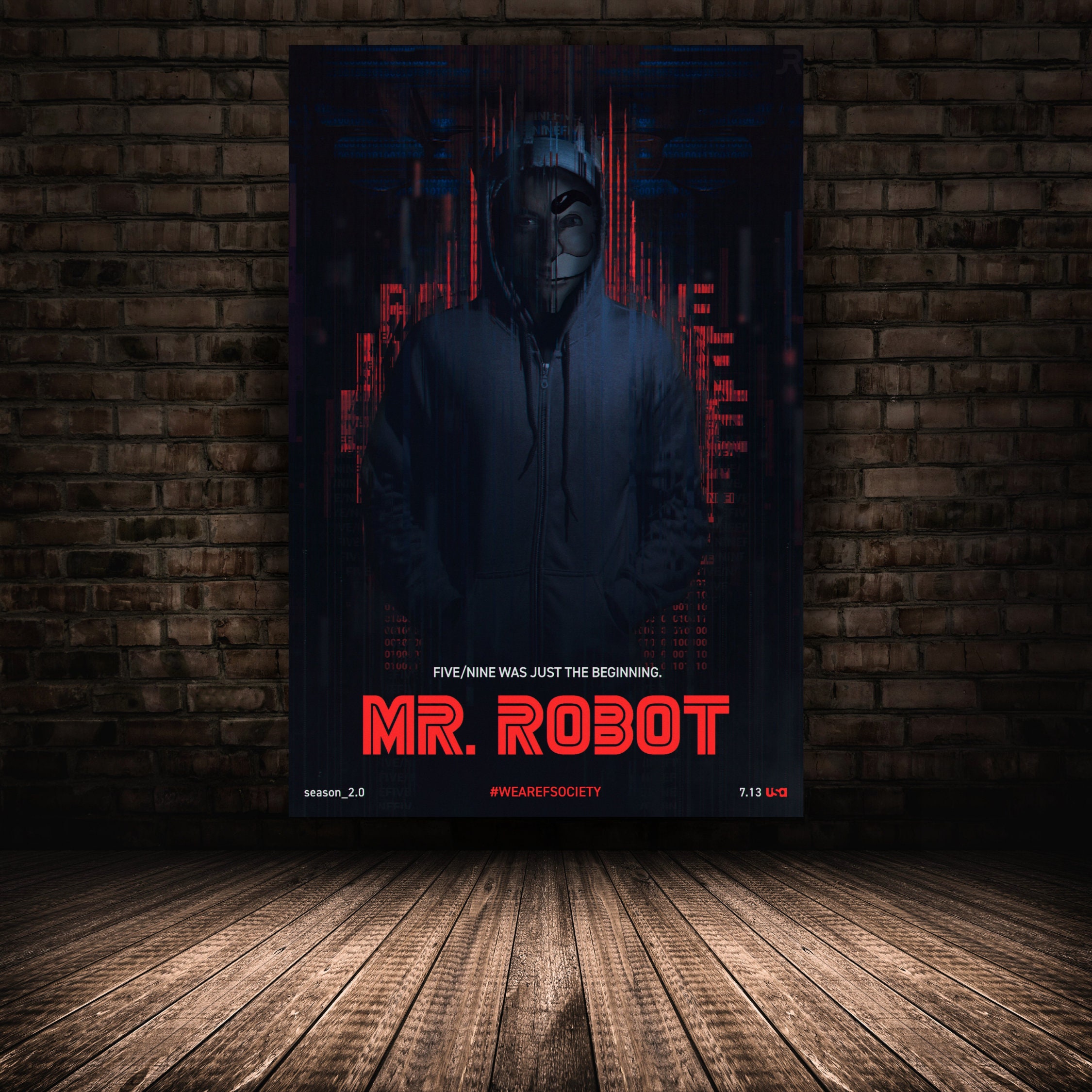 Mr Robot Movie Kraft Paper Poster Cafe Creative wallpaper Interior  Decoration