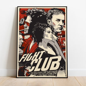 Fight Club Poster, Movie Print, Wall Art, Gift for Film Fans