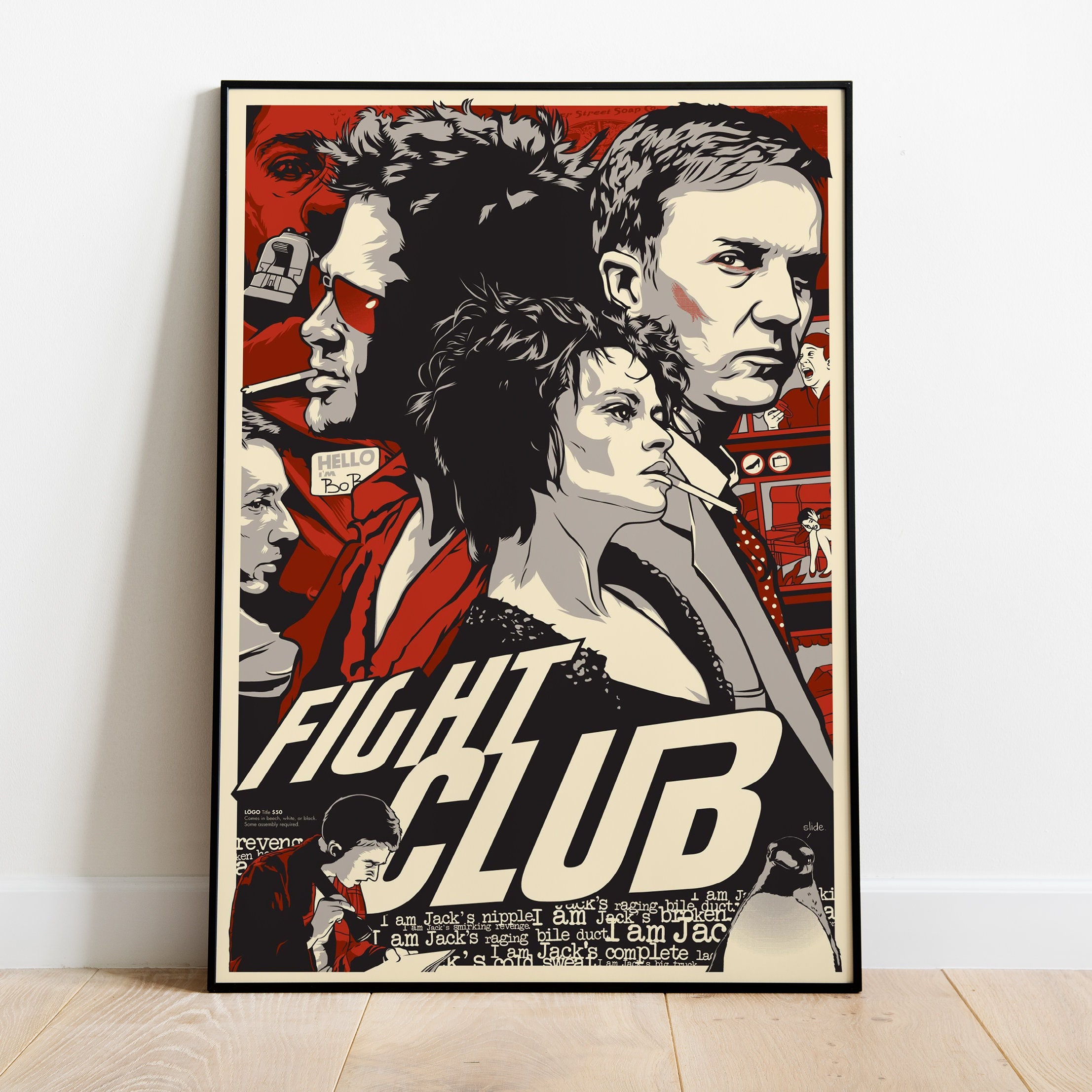 Fight Club Poster, Movie Print, Wall Art, Gift for Film Fans - Etsy