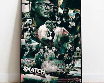 スナッチ キャンバスポスター、ブラッド・ピットプリント、映画