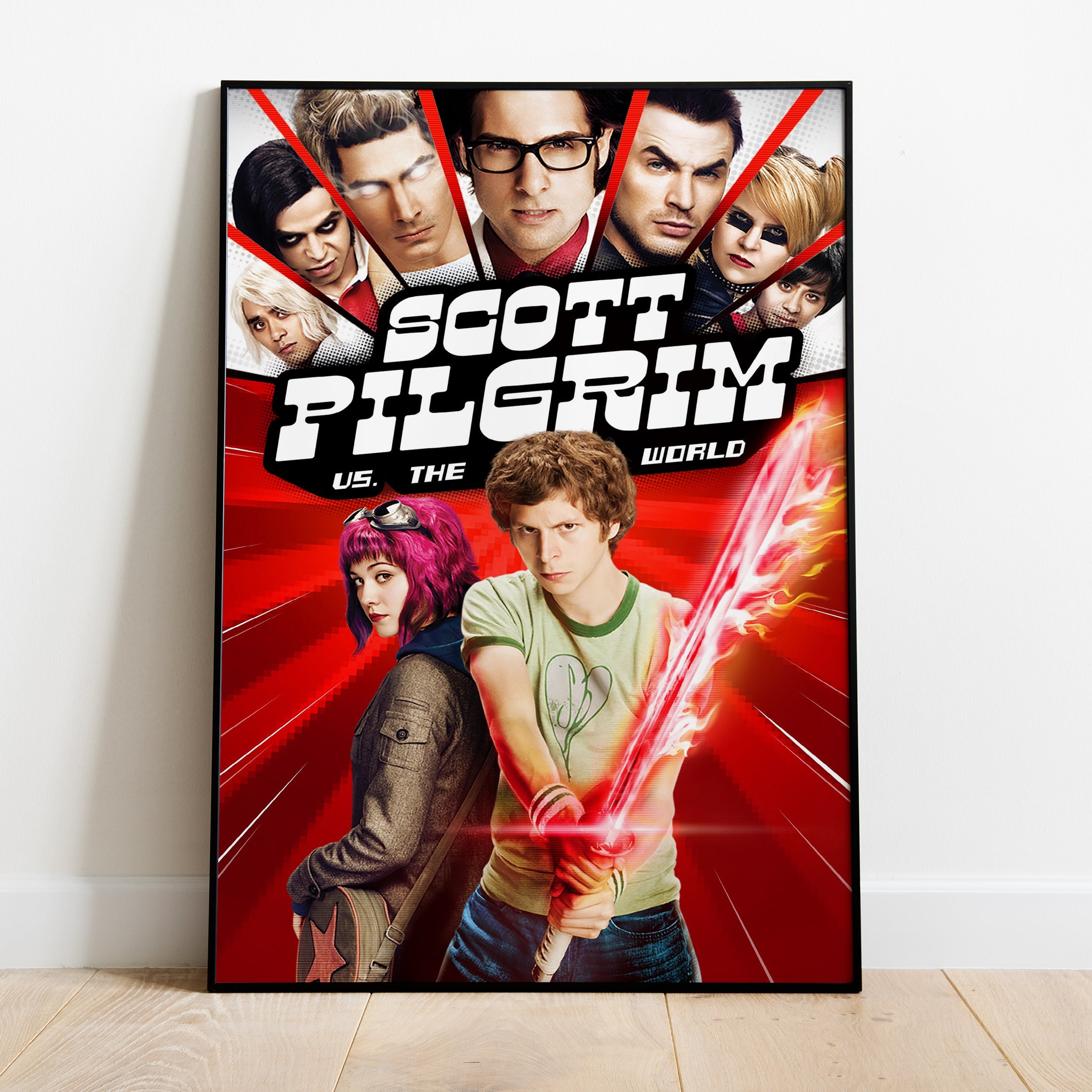 Scott Pilgrim Vs the World Poster, Movie Print, Wall Art, Gift for