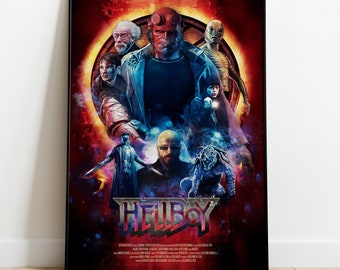 Hellboy Poster, Movie Print, Wall Art, Gift for Film Fans