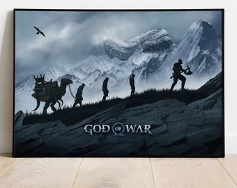 Póster de God of War, lámina del juego, arte mural, regalo para jugadores