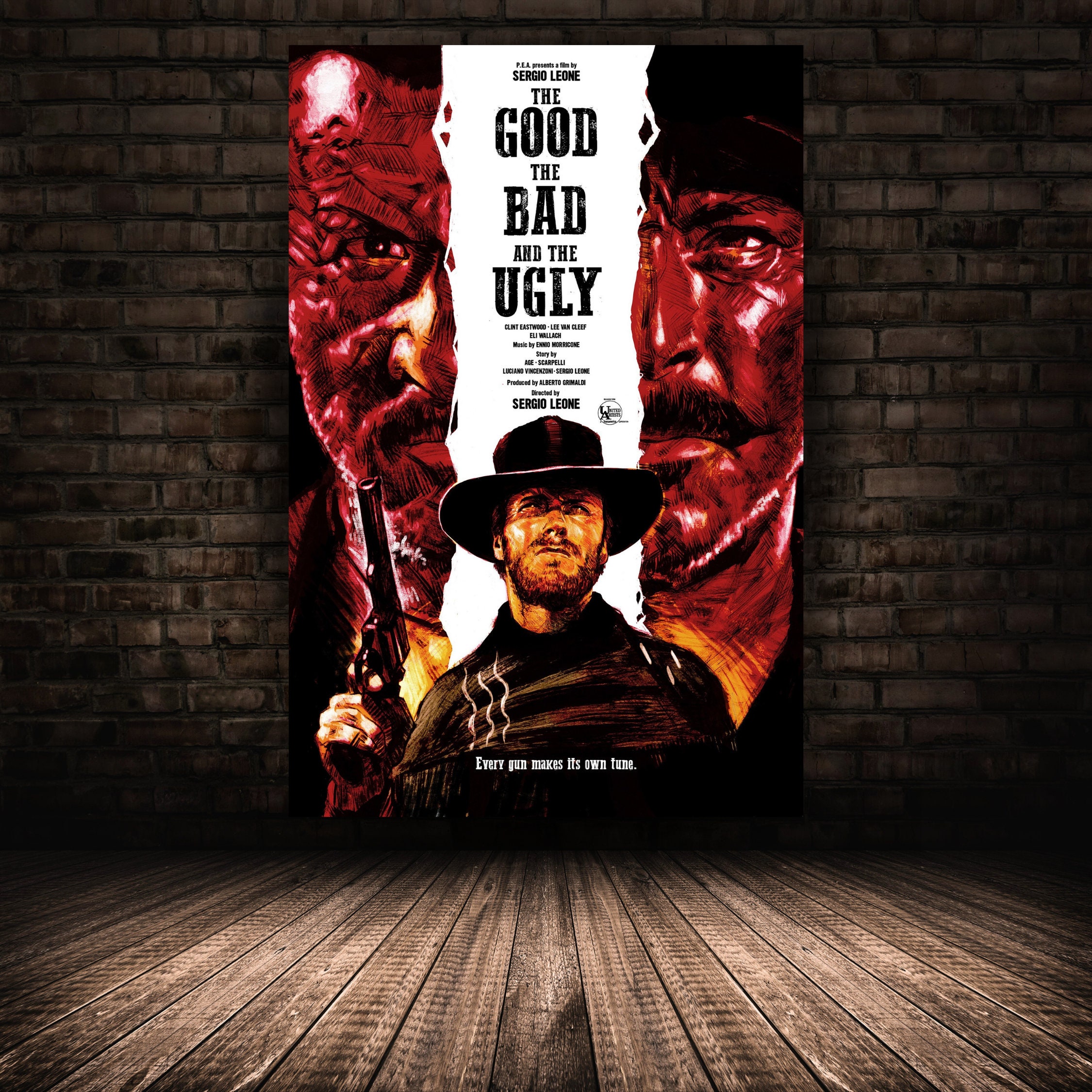 The Good, the Bad and the Ugly Movie Poster, Clint Eastwood Poster sold ...
