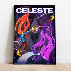 Celeste Poster, Game Print, Wall Art, Gift for Gamers