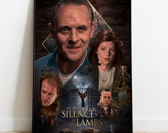 The Silence of the Lambs Poster, Movie Print, Wall Art, Gift for Film Fans