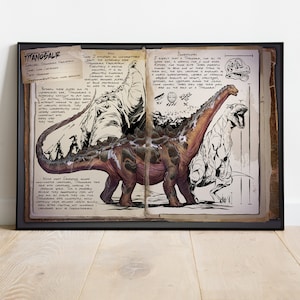Ark Survival Dossiers Poster, Game Print, Wall Art, Gift for Gamers #5