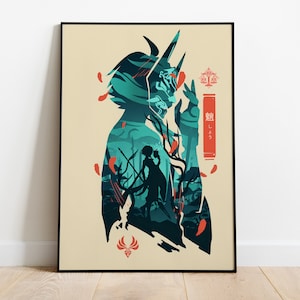 Póster de Genshin Impact, impresión del juego, arte de pared, regalo para jugadores n.° 2