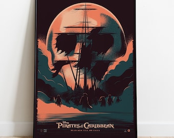 Poster dei Pirati dei Caraibi, stampa del film, decorazione da parete, regalo per gli appassionati di cinema