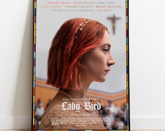 Lady Bird Poster, Movie Print, Wall Art, Gift for Film Fans