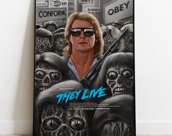 They Live poster, filmposter, wanddecoratie, cadeau voor filmliefhebbers