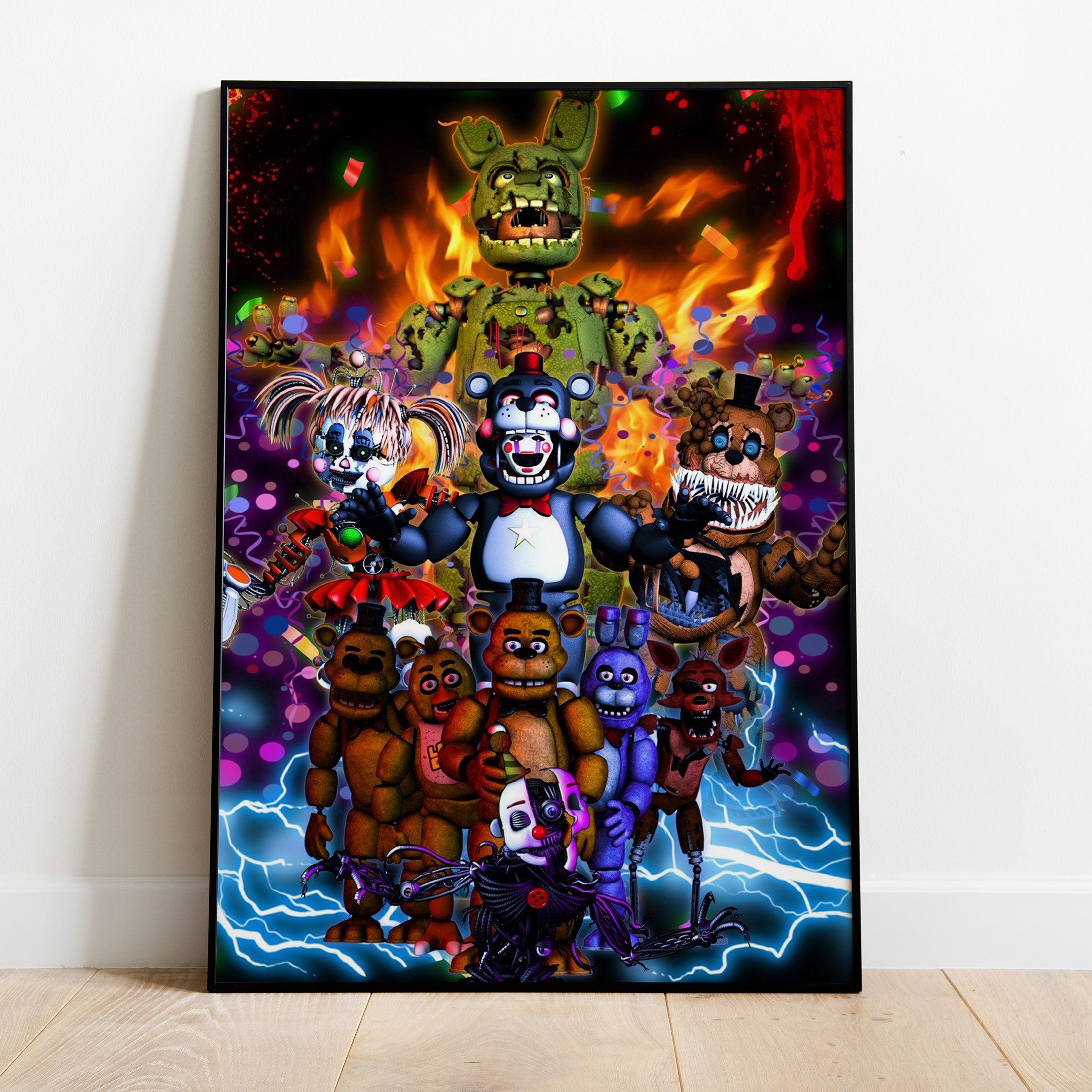 Five Nights at Freddy's Poster, Game Print, Wall Art, Gift for