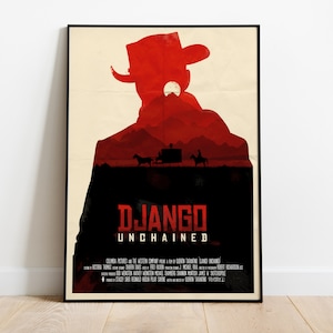 Django Unchained Poster, Movie Print, Wall Art, Gift for Film Fans #3