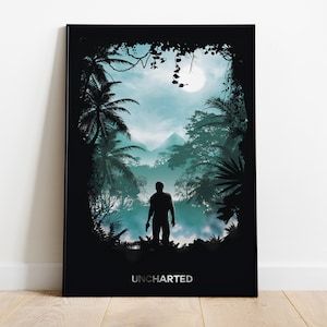 Póster de Uncharted, impresión del juego, arte de pared, regalo para jugadores