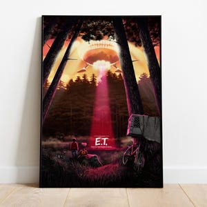 E.T. the Extra-Terrestrial Poster, Movie Print, Wall Art, Gift for Film Fans