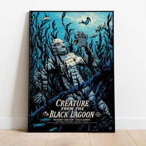 Creature from the Black Lagoon Poster, Movie Print, Wall Art, Gift for Film Fans