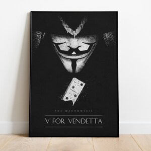 V for Vendetta Poster, Movie Print, Wall Art, Gift for Film Fans - Etsy