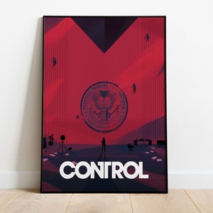 Control Poster, Game Print, Wall Art, Gift for Gamers