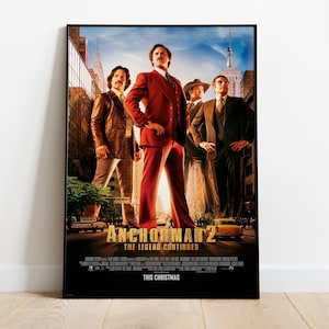 Anchorman Poster, Movie Print, Wall Art, Gift for Film Fans