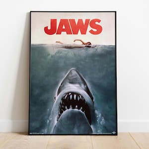 Jaws Poster, Movie Print, Wall Art, Gift for Film Fans