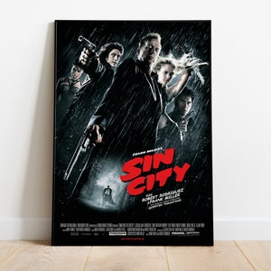 Sin City Poster, Movie Print, Wall Art, Gift for Film Fans