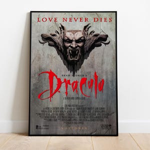 Dracula Poster, Movie Print, Wall Art, Gift for Film Fans