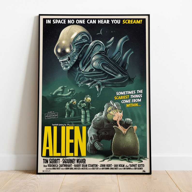 Alien Poster, Movie Print, Wall Art, Gift for Film Fans - Etsy