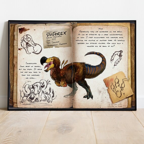 Ark Survival Dossiers Poster, Game Print, Wall Art, Gift for