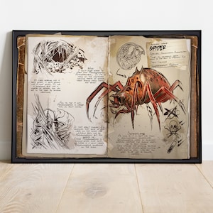 Ark Survival Dossiers Poster, Game Print, Wall Art, Gift for Gamers #2