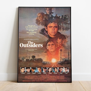 The Outsiders Poster, Movie Print, Wall Art, Gift for Film Fans