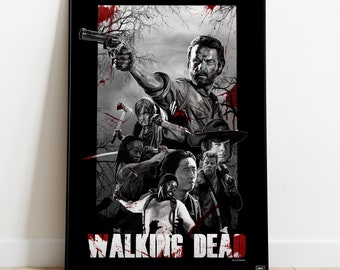 The Walking Dead Poster, Tv Series Print, Wall Art, Gift for Tv Show Fans
