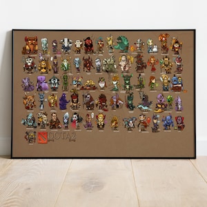 Dota 2-poster, gameprint, kunst aan de muur, cadeau voor gamers #3