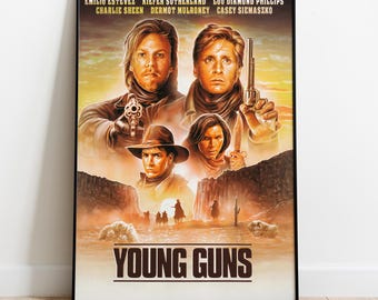 Poster di Young Guns, stampa cinematografica, decorazione da parete, regalo per gli appassionati di cinema