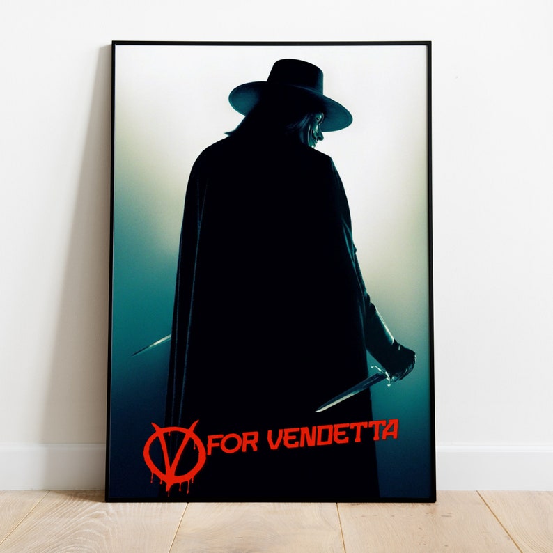 V for Vendetta Poster, Movie Print, Wall Art, Gift for Film Fans #2 - Etsy