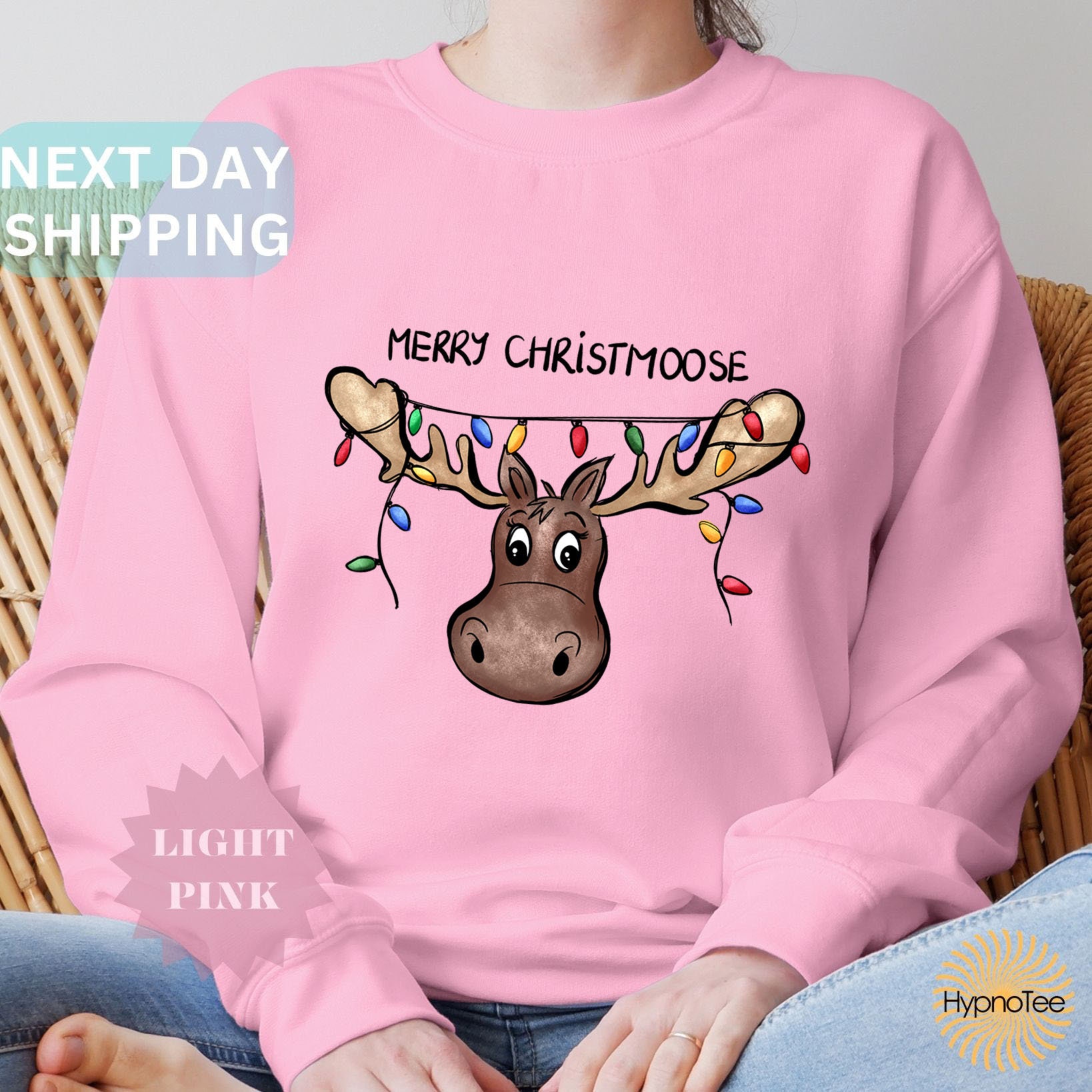 Merry Christmoose Christmas Sweatshirt, Moose Sweatshirt, Funny Moose