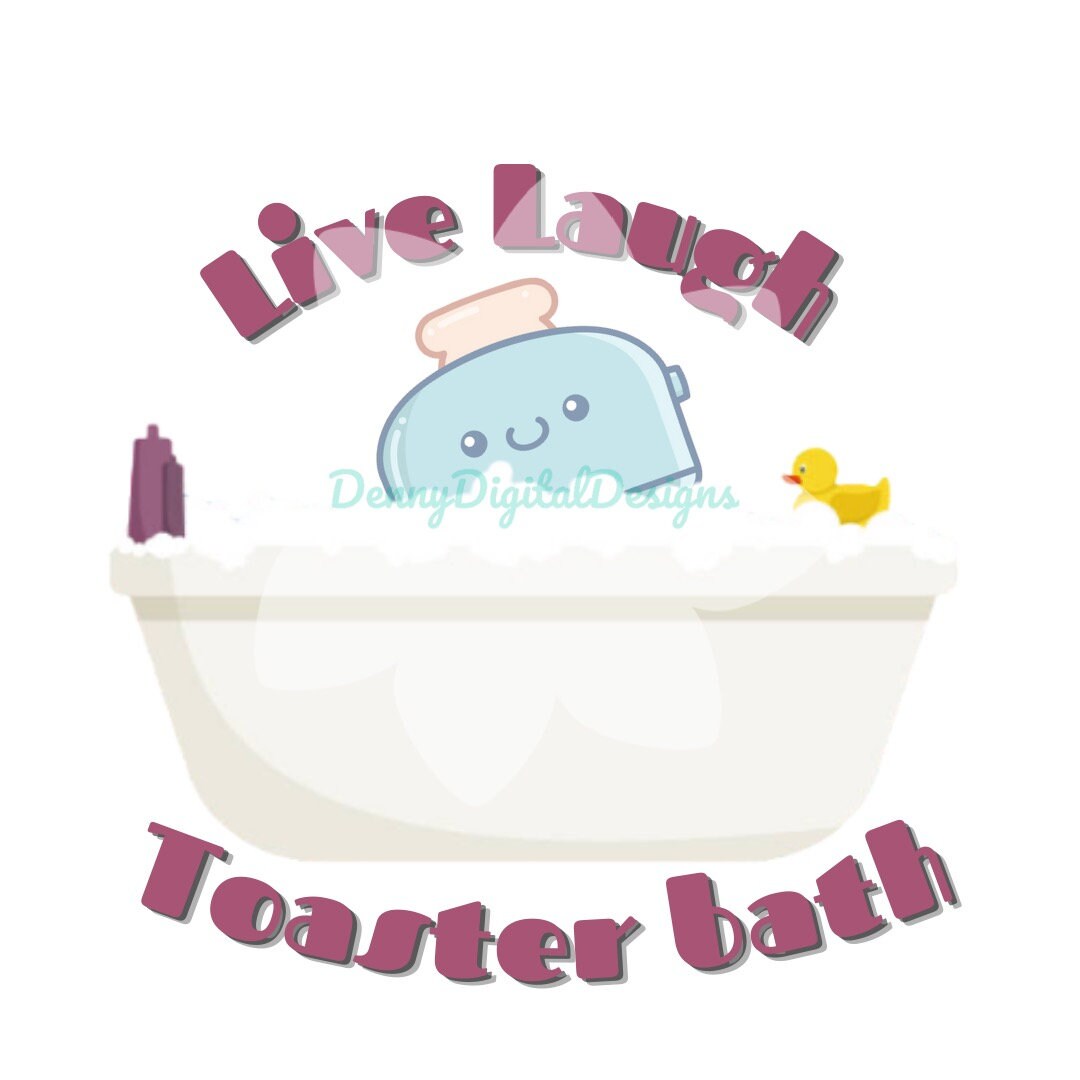 Toaster Bath Png 2 Count for Sublimation Etsy