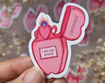 Fireheart Sticker: Waterproof Vinyl sticker for Book Lovers, Throne of Glass Inspired