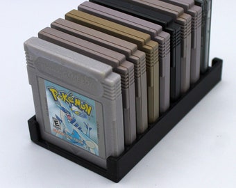 Game Boy Cartridge Storage Tray for Nintendo GB, GBC, or GBA Carts, 10 Slots, 3D Printed, Choice of Colors